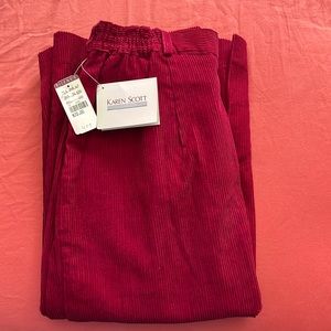 Vintage Red Corduroy Midi Skirt NWT